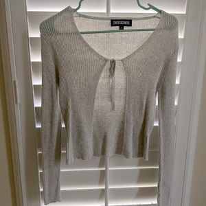 Cream cover up or top